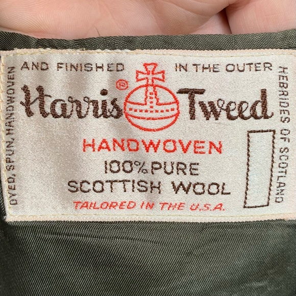 Vintage Harris Tweed Herringbone Sport Coat - Picture 9 of 12